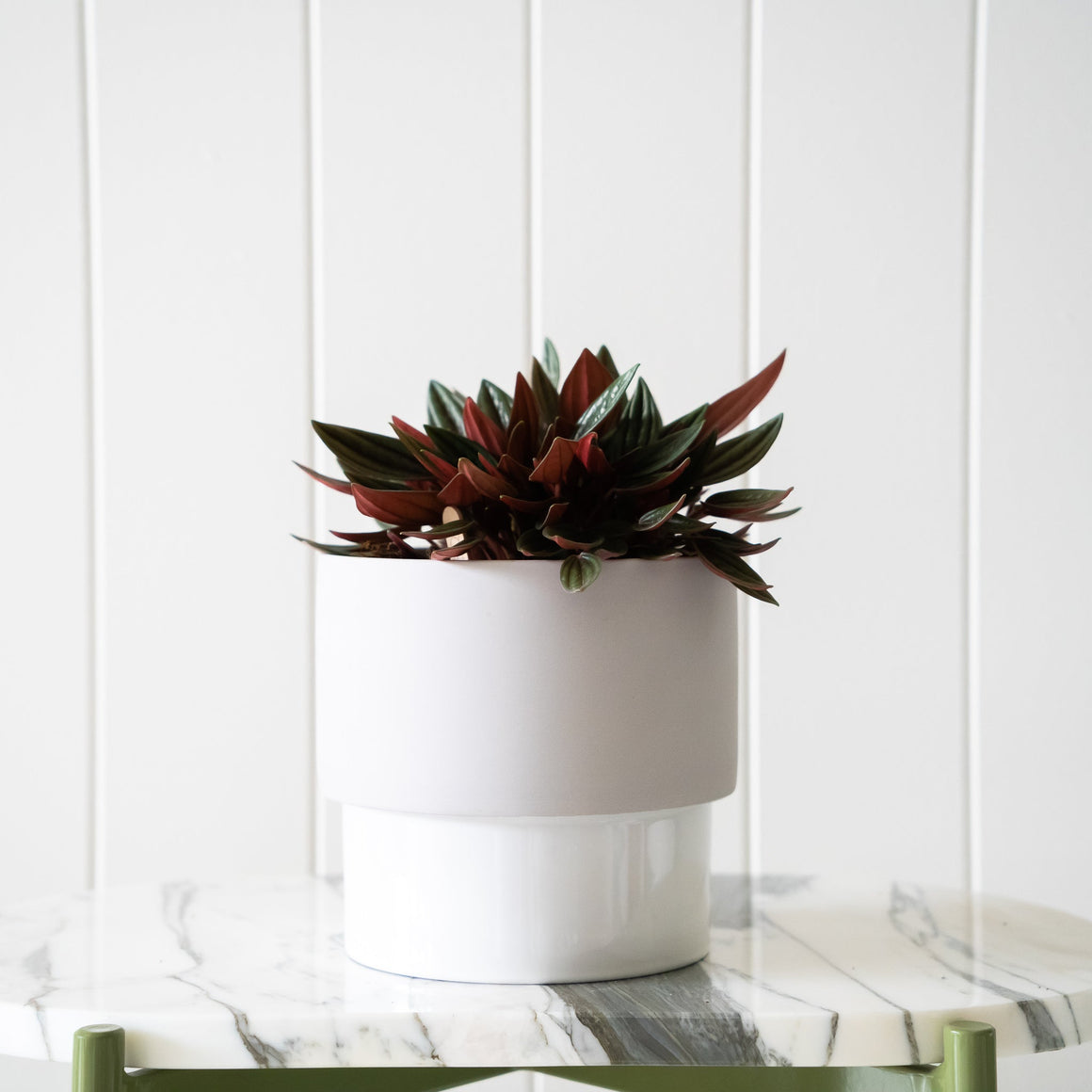 Ceramic Planter - White/Grey - Toast and honey studio