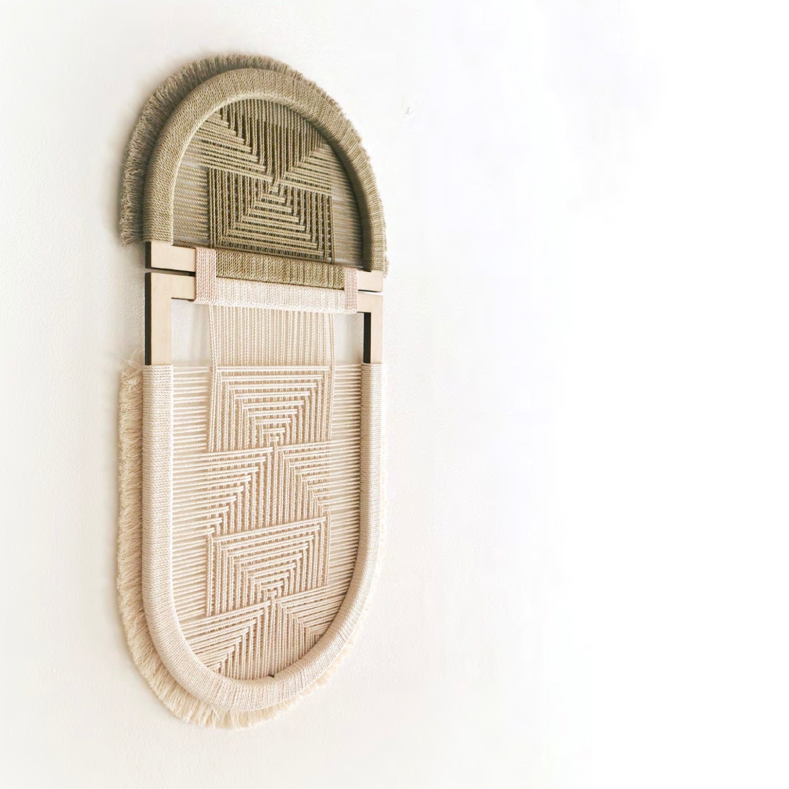 Combine Series Wallhanging - Natural/Olive Green by NOM - Toast and honey studio