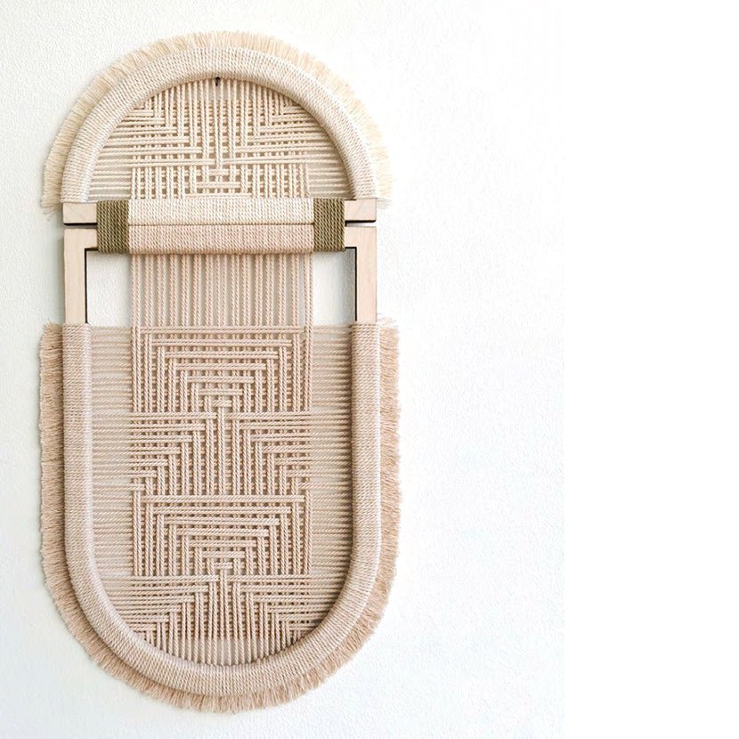Combine Series Wallhanging - Natural/Powder Pink by NOM - Toast and honey studio