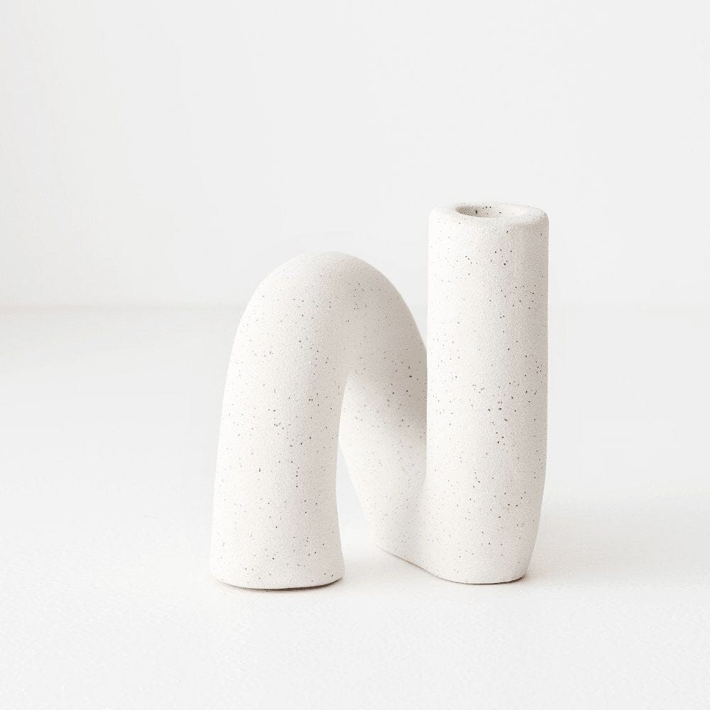 Franka Candle Holder - White - Toast and honey studio