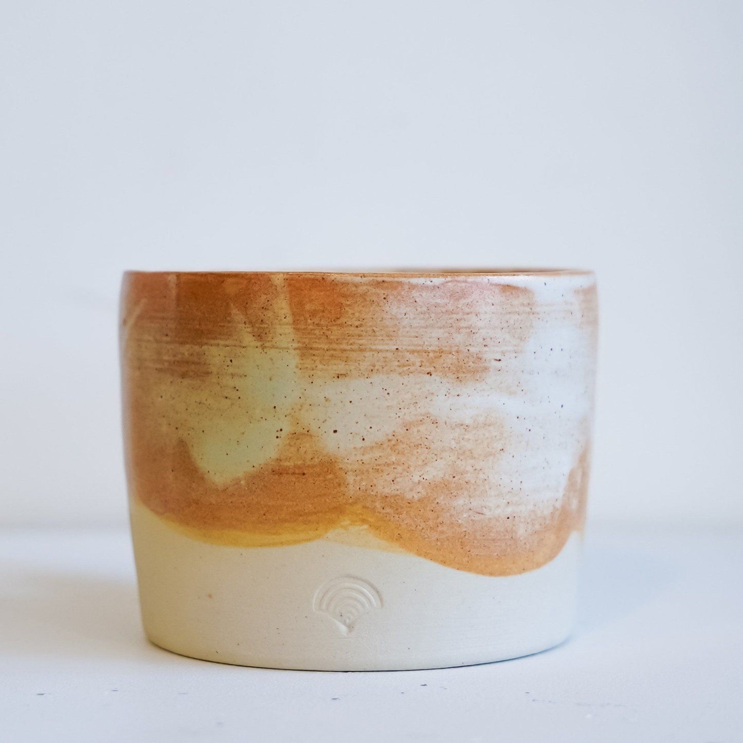 Orange matte teacup style 1 by Ceramics by George - Toast and honey studio