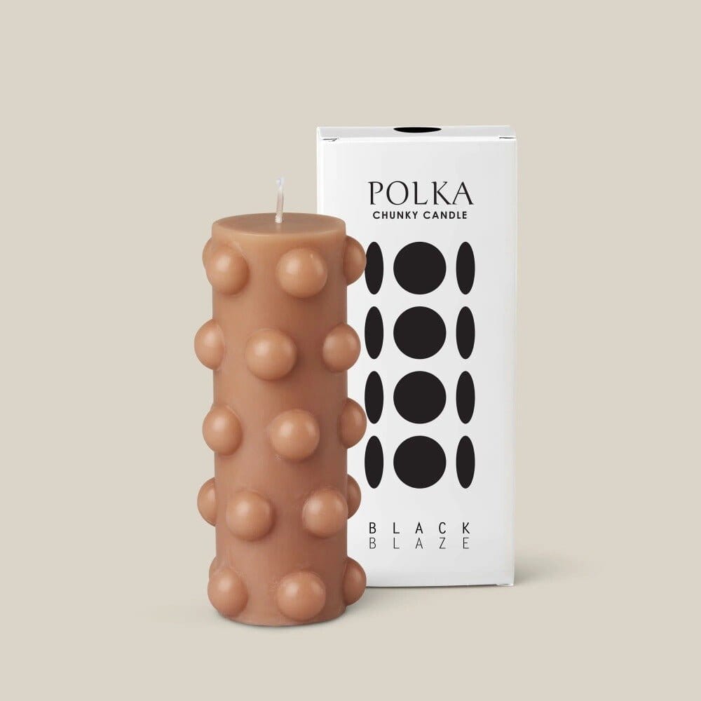 Polka Chunky Candle - Nude - Toast and honey studio