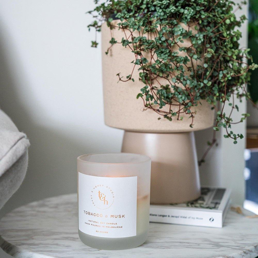 Tobacco & Musk Candle by Toast & Honey Studio - Toast and honey studio