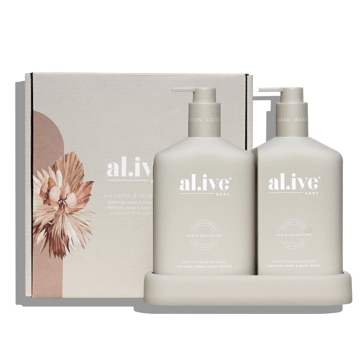 Wash & Lotion Duo + Tray - Sea Cotton & Coconut by al.ive - Toast and honey studio